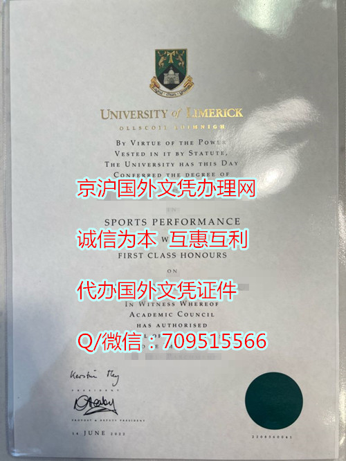 爱尔兰利莫瑞克大学文凭样式,爱尔兰毕业证怎么补办